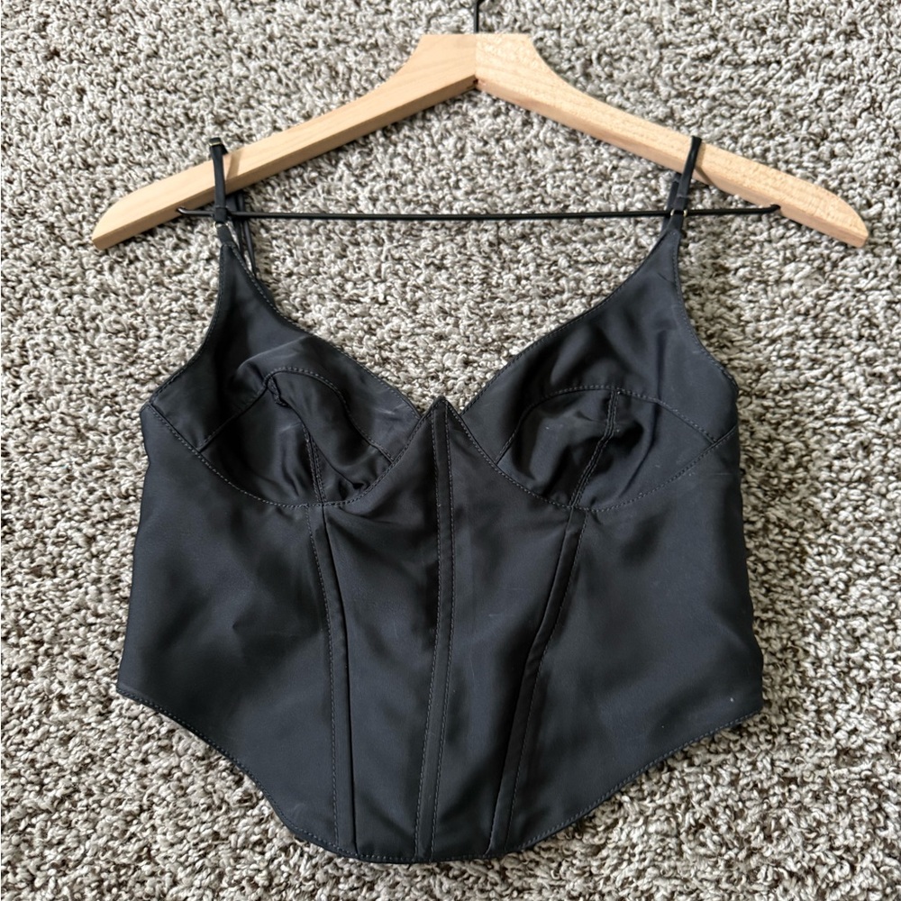 Urban Outfitters Black Corset Tanktop